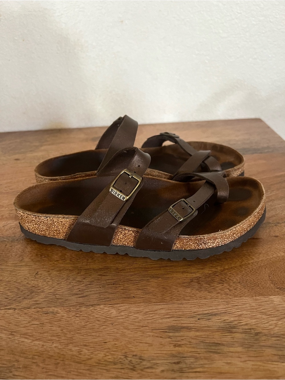 Birkenstock Mayari Bronze Brown Sandals Size 38 7-7.5 Regular